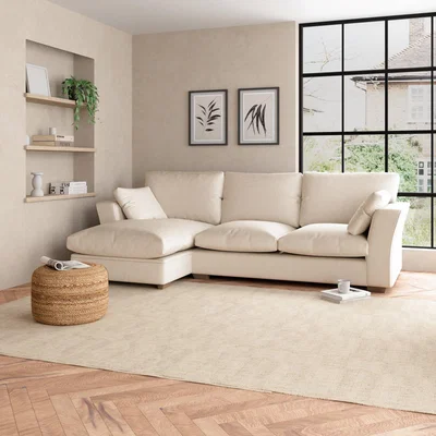 Dunelm Blakeney Luxury Velvet Corner Sofa Bed Luxury Velvet Natural