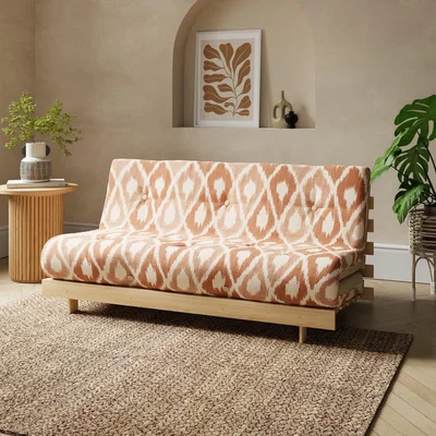 Dunelm Mito Double Ikat Futon Butterscotch (Yellow)