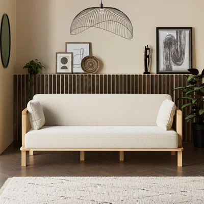 Dunelm Lila Wicker and Flatweave Clic Clac Double Sofa Bed