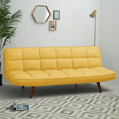 Dunelm Xander Colour Pop Clic Clac Sofa Bed - Mustard Yellow
