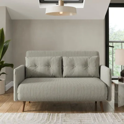 Dunelm Lydia Tiny Stripe Small Double 2 Seater Sofa Bed