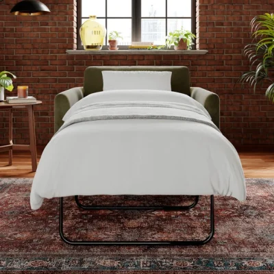 Dunelm Max Velvet Single Snuggle Sofa Bed