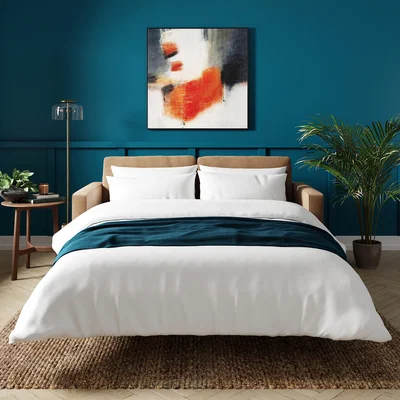 Dunelm Zoe Velvet Sofa Bed Caramel