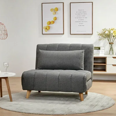 Dunelm Tara Fabric Sofa Bed Mid Grey