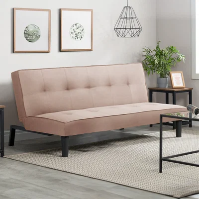 Dunelm Aurora Velvet Sofa Bed Pink