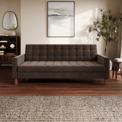 Dunelm Harlow Velvet Storage Double Sofa Bed