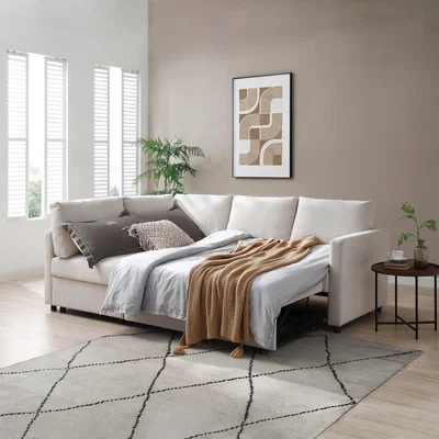 Dunelm Miller Corner Sofa Bed Natural