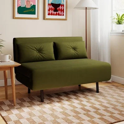Dunelm Phoebe Velvet Small Double 2 Seater Sofa Bed
