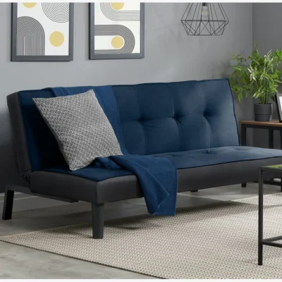 Dunelm Return - Aurora Velvet Double Sofa Bed, Midnight