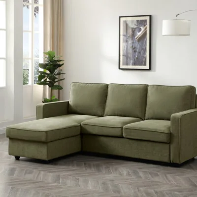 Dunelm Kayden Chenille Reversible Trundle Corner Double Sofa Bed