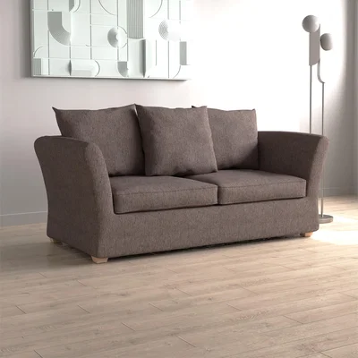 Dunelm Emmett Woven Fabric Sofa Bed Woven Fabric Bark