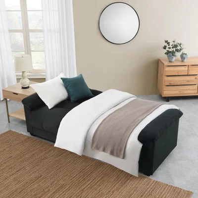 Dunelm Margo Velvet Sofa Bed With Storage Black