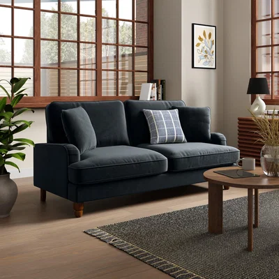 Dunelm Beatrice Matte Velvet 3 Seater Double Sofa Bed