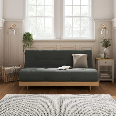 Dunelm Mito Ribbed Double Futon Midnight (Blue)