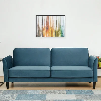 Dunelm Arthur Velvet Sofa Bed Ocean Blue