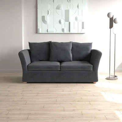 Dunelm Emmett Velvet Sofa Bed Grey