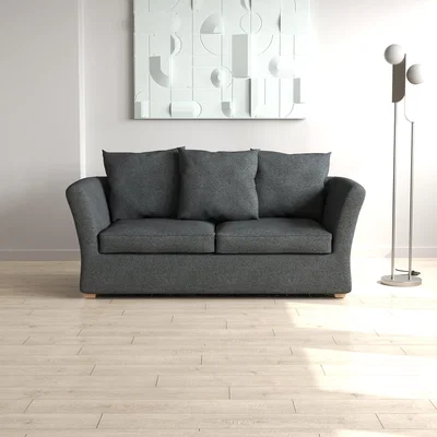 Dunelm Emmett Flatweave Sofa Bed Grey