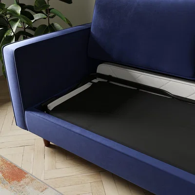 Dunelm Zoe Plain Velvet 3 Seater Sofa Bed