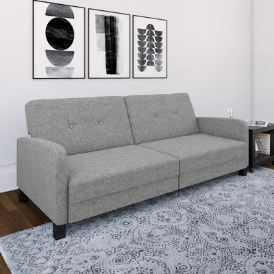 Dunelm Boston Linen Sofa Bed Grey Grey