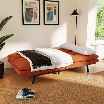 Dunelm Harrison Quilted Chenille Clic Clac Sofa Bed