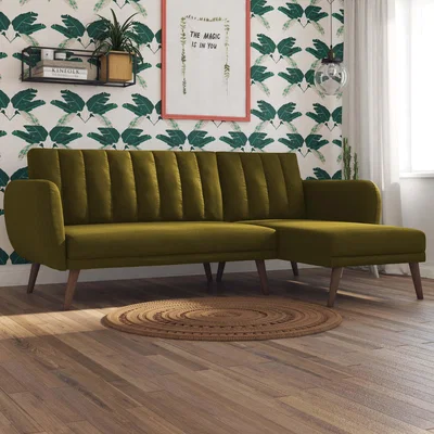Dunelm Brittany Linen Sofa Bed Green