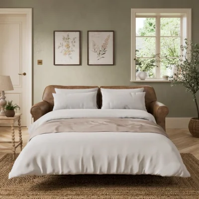 Dunelm Millie Soft Faux Leather 2 Seater Sofa Bed