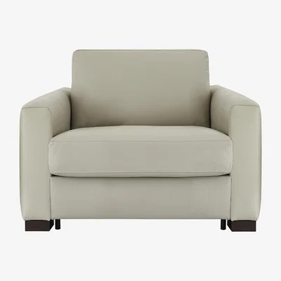 Furniture Village Nicoletti - Alcova Leather Chair Sofa Bed with Box Arms - Torello Tortora
