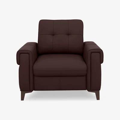 Furniture Village Zoom Leather Chair Sofa Bed - Burgundy