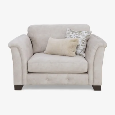 Furniture Village Aura Fabric Classic Back Love Chair Sofa Bed - Enzo Cream - Sofas and Armchairs - In Time for Christmas