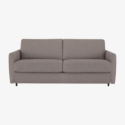 Furniture Village Nicoletti Italia - Alcova 3 Seater Fabric Sofa Bed with Slim Arms - Flambe Tortora