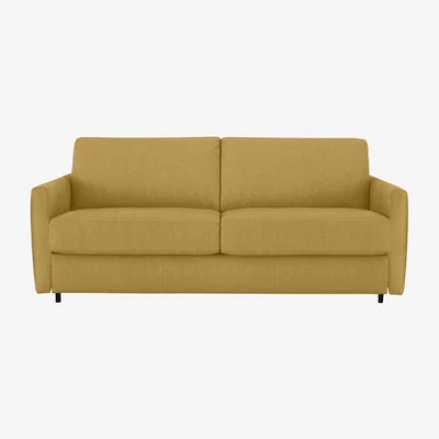 Furniture Village Nicoletti Italia - Alcova 3 Seater Fabric Sofa Bed with Slim Arms - Fuente Mostaza