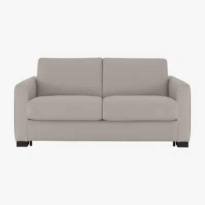 Furniture Village Nicoletti - Alcova 2 Seater Leather Sofa Bed with Box Arms - Dali Tortora