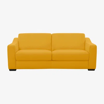 Furniture Village Optimus 3 Seater Leather Sofa Bed with Memory Foam Mattress- World of Leather