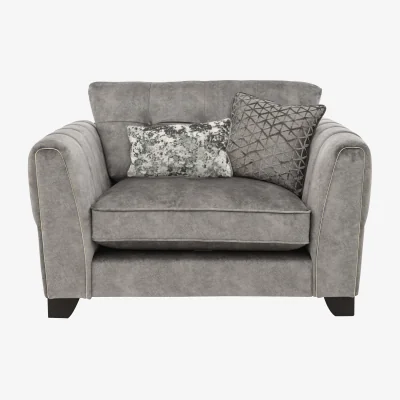 Furniture Village Mariah Fabric Classic Back Snuggler Sofa Bed - Dapple Silver - Sofas and Armchairs - In Time for Christmas