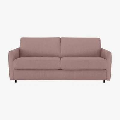 Furniture Village Nicoletti Italia - Alcova 3 Seater Fabric Sofa Bed with Slim Arms - Fuente Coral