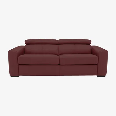Furniture Village Infinity 3 Seater Leather Sofa Bed - Red- World of Leather