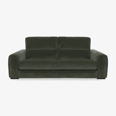 Furniture Village Flex Fabric 3 Seater Sofa Bed with Storage Arms - R352 Forest Green