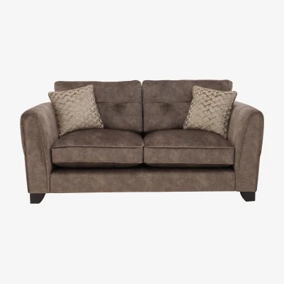 Furniture Village Mariah 2 Seater Fabric Classic Back Sofa Bed - Dapple Chocolate - Sofas and Armchairs - In Time for Christmas