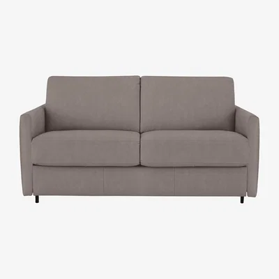 Furniture Village Nicoletti Italia - Alcova 2 Seater Fabric Sofa Bed with Slim Arms - Flambe Tortora
