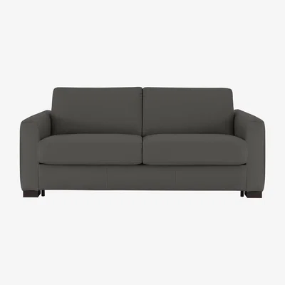 Furniture Village Nicoletti - Alcova 3 Seater Leather Sofa Bed with Box Arms - Botero Grigio