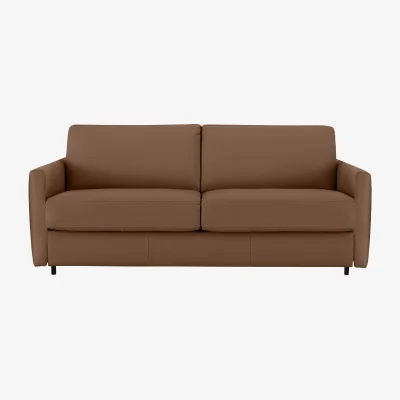 Furniture Village Nicoletti - Alcova 3 Seater Leather Sofa Bed with Slim Arms - Sofas and Armchairs - In Time for Christmas