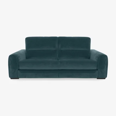 Furniture Village Flex Fabric 3 Seater Sofa Bed with Storage Arms - Peacock