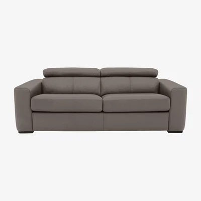 Furniture Village Infinity 3 Seater NC Leather Sofa Bed - NC Elephant