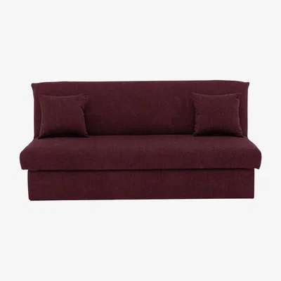 Furniture Village Versatile 3 Seater Fabric Sofa Bed No Arms - Purple