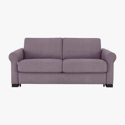 Furniture Village Nicoletti Italia - Alcova 2.5 Seater Fabric Sofa Bed with Scroll Arms - Coupe Glicine