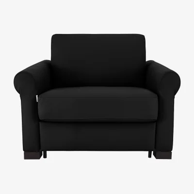 Furniture Village Nicoletti - Alcova Leather Chair Sofa Bed with Scroll Arms - Sofas and Armchairs - In Time for Christmas