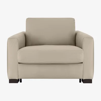 Furniture Village Nicoletti - Alcova Leather Chair Sofa Bed with Box Arms - Torello Fango