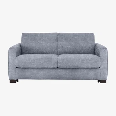 Furniture Village Nicoletti - Alcova 2 Seater Fabric Sofa Bed with Box Arms - Baby Blue