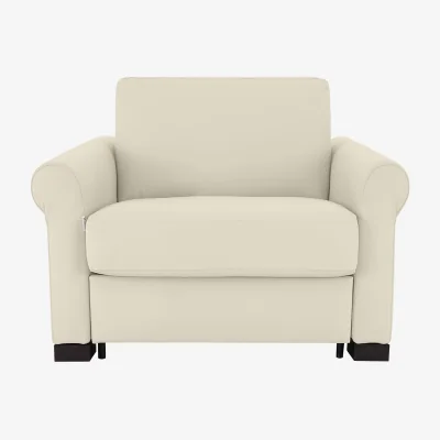 Furniture Village Nicoletti - Alcova Leather Chair Sofa Bed with Scroll Arms - Sofas and Armchairs - In Time for Christmas