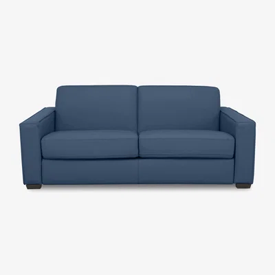 Furniture Village Parma 3 Seater Leather Manual Sofa Bed - Carribean Sea
